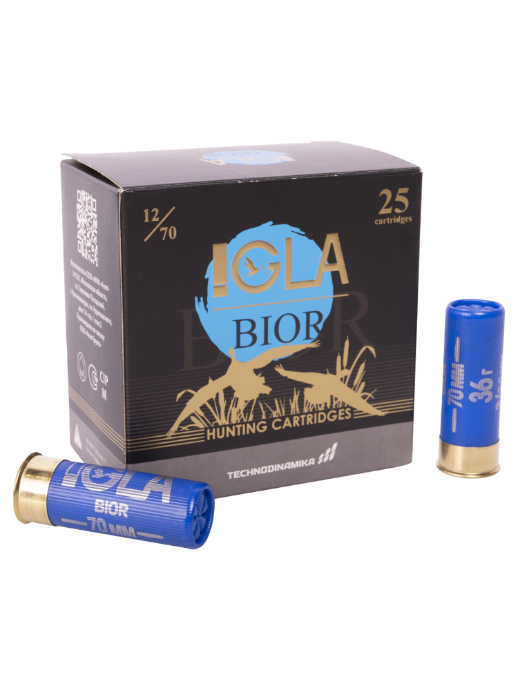 Патрон Igla 12/70 «Игла-BIOR» №3 36гр., 25шт. e6a810413bc804a419a5da0ee600a196_изображение_2026-04-09_125511025.png
