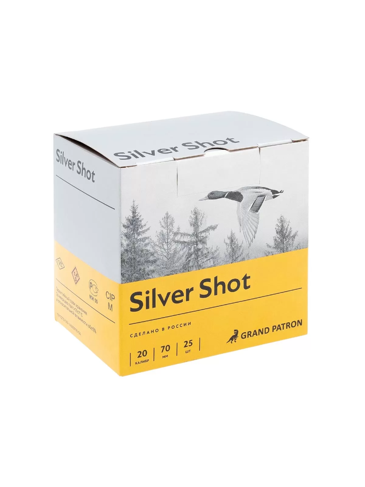 Патрон Grand Patron 20/70 «Silver Shot» №0, 24гр., 25шт. ed2de610a54309ea965a9e25c9e0fd5c_изображение_2026-03-30_125637622.png